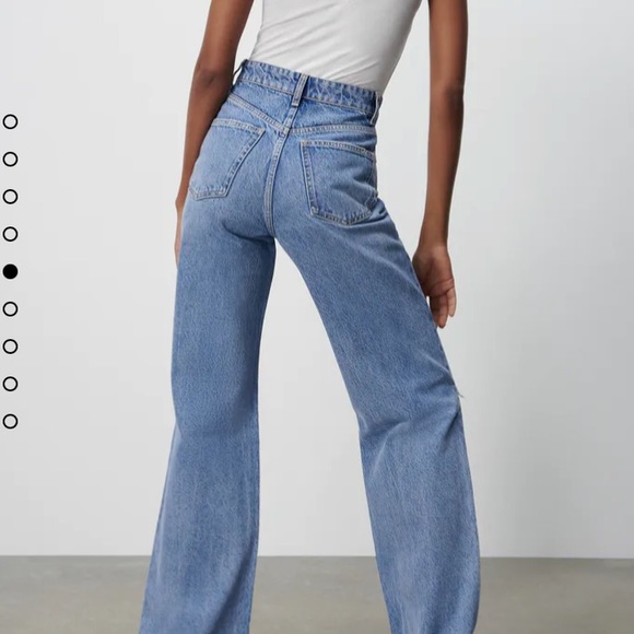 HIGH RISE WIDE LEG FULL LENGTH JEANS (TRENDING) - Picture 2 of 6